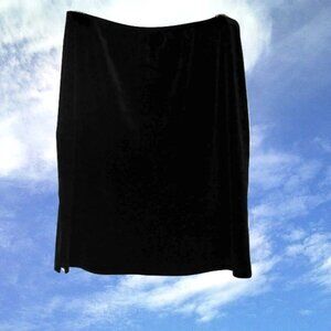 y2k 90s vintage sexy plus size black velvet mini skirt side slits xl extra large